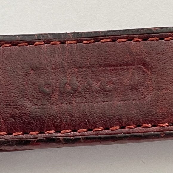 Coach RARE vintage leather Trigger Snap Valet Key Fob RED - Picture 2 of 12